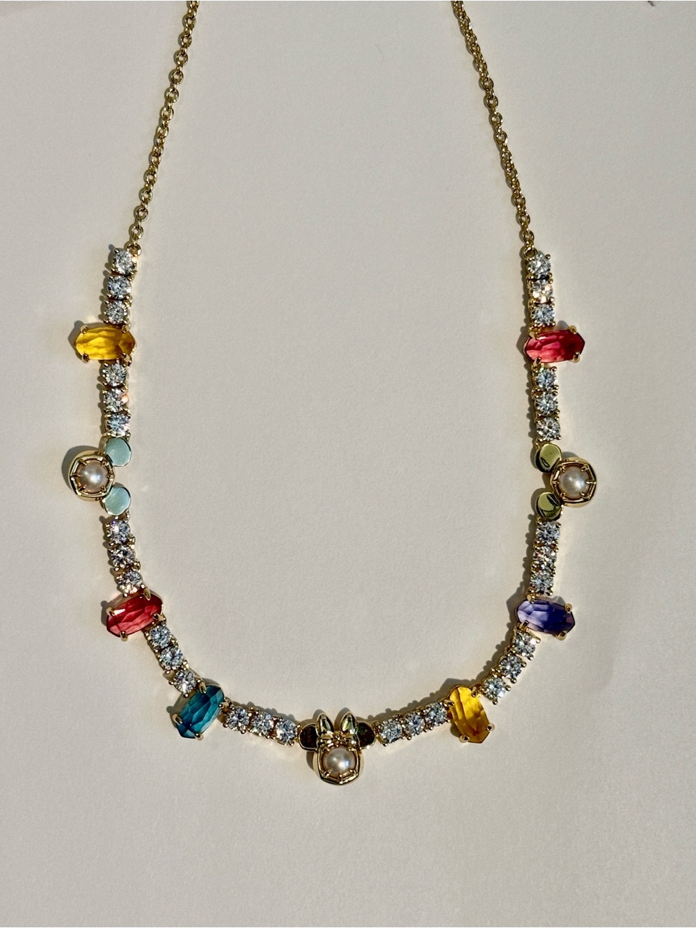 NWT** Disney x Kendra Scott Gold Multicolor Crystal Necklace - Picture 2 of 4